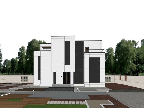 现代别墅自建房SU模型