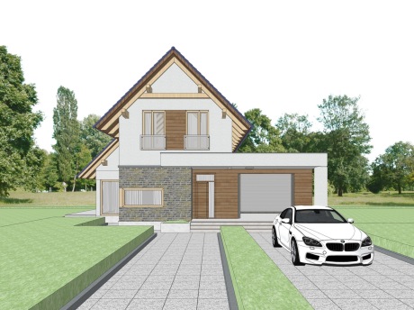 现代别墅自建房SU模型