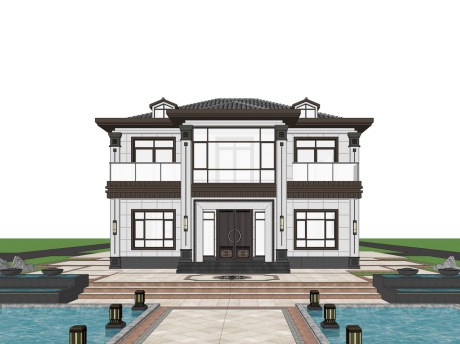 新古典别墅自建房SU模型