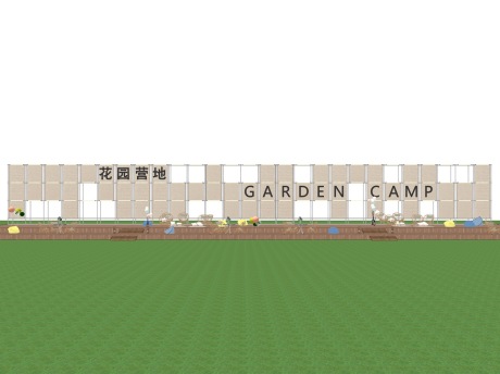 花园营地舞台SU模型