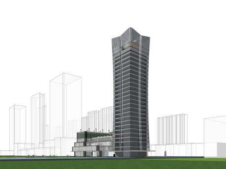 现代高层办公楼SU模型