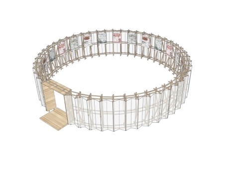 环形展廊SU模型