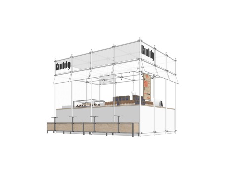 雷亚架奶茶店快闪店咖啡店SU模型