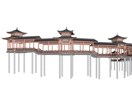 古建长廊SU模型