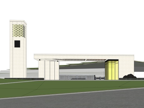 北大附属盘州实验学校大门SU模型