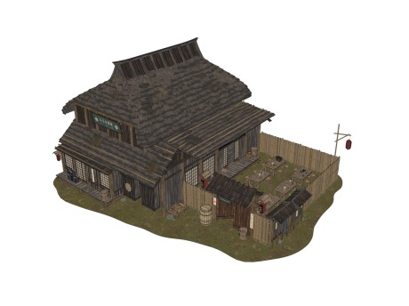 日式酒楼SU模型