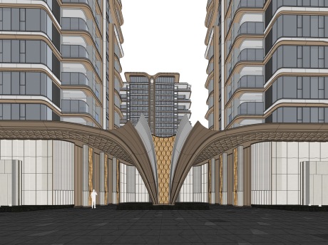 昆明龙湖峯萃示范区景观SU模型