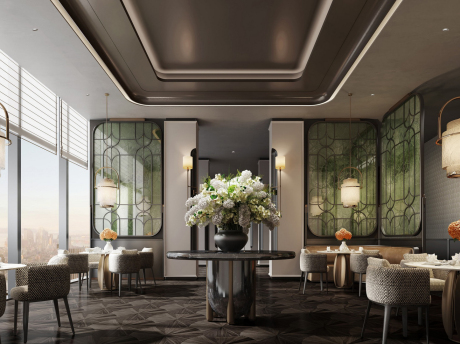 重庆康莱德酒店YU渝呈中餐厅SU模型