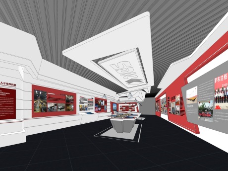 红色党建展厅SU模型
