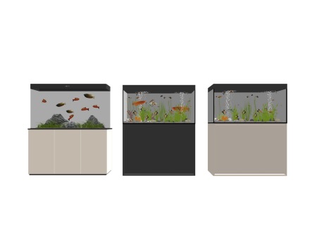鱼缸水族SU模型
