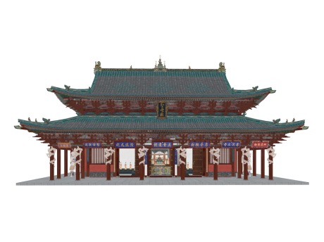 山西圣母殿SU模型