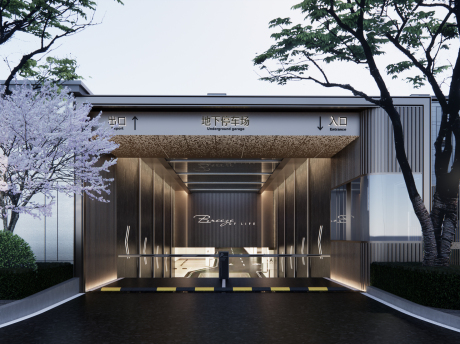 地下车库出入口SU模型